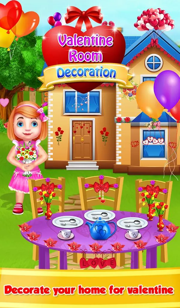 Valentine Room Decoration Game | Indus Appstore | Screenshot