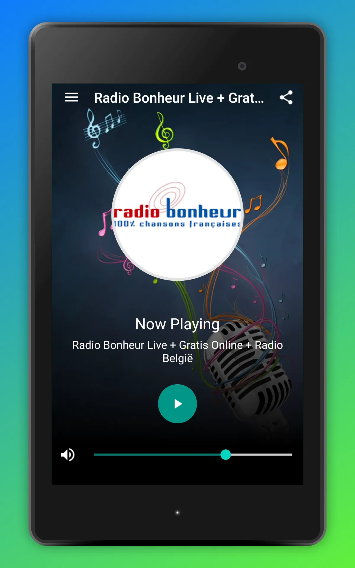 Radio Bonheur Belgique Online | Indus Appstore | Screenshot