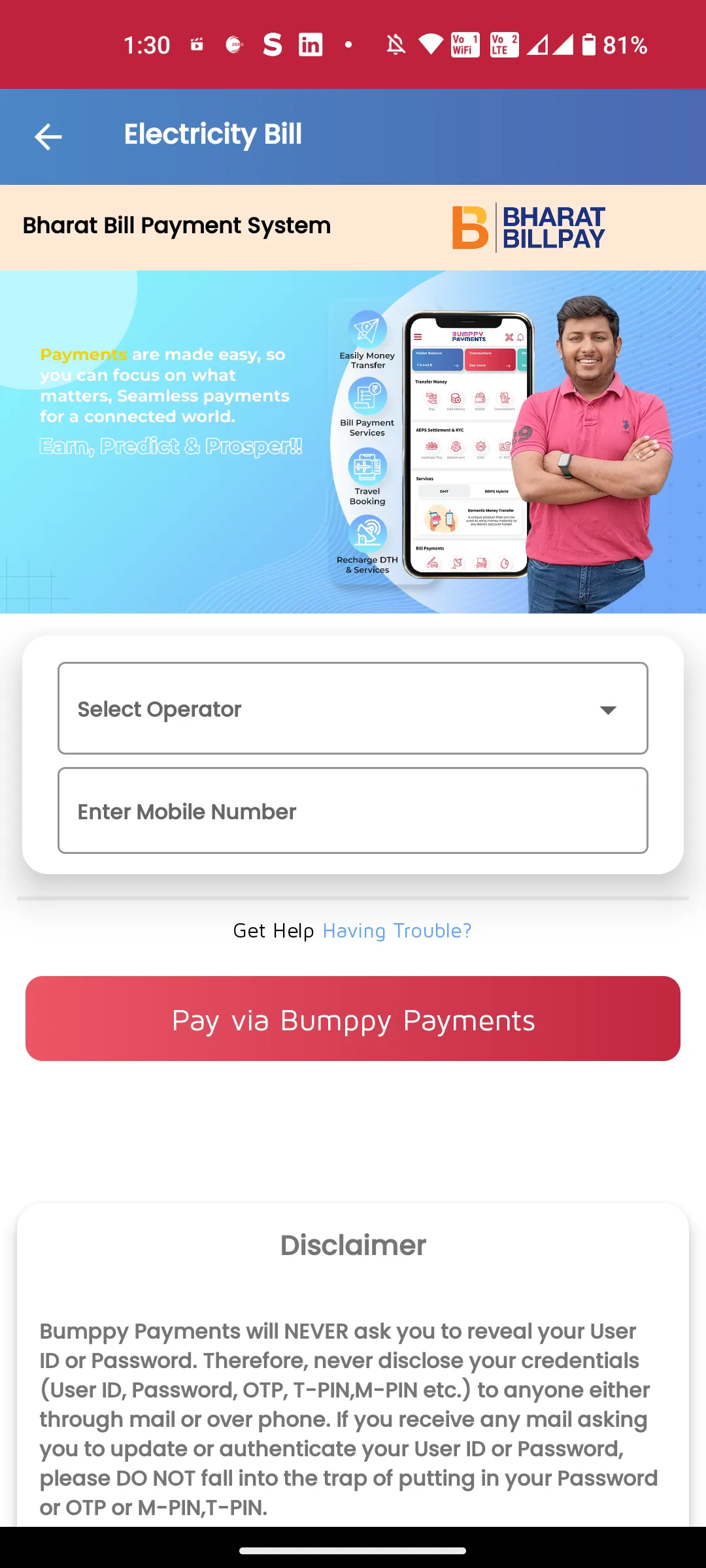 Bumppy Payments | Indus Appstore | Screenshot