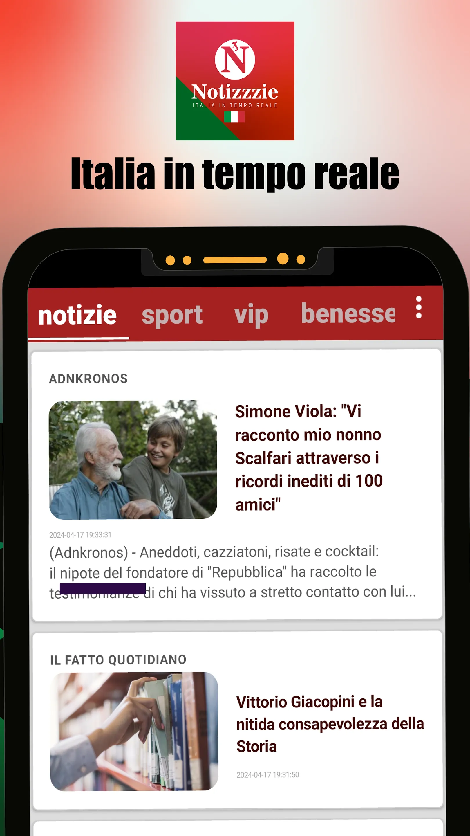 Notizzzie - Italia tempo reale | Indus Appstore | Screenshot