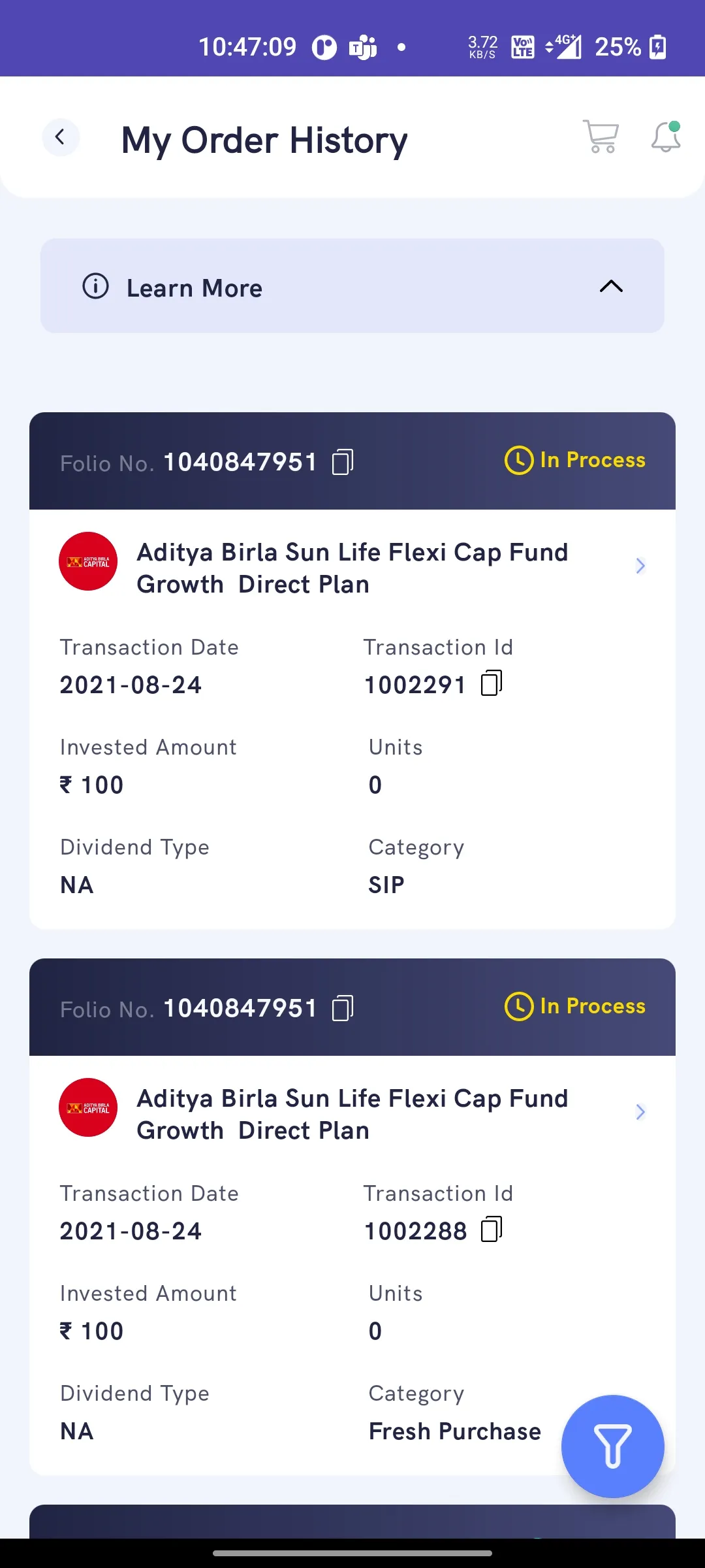 Moneyfront Direct Mutual Funds | Indus Appstore | Screenshot