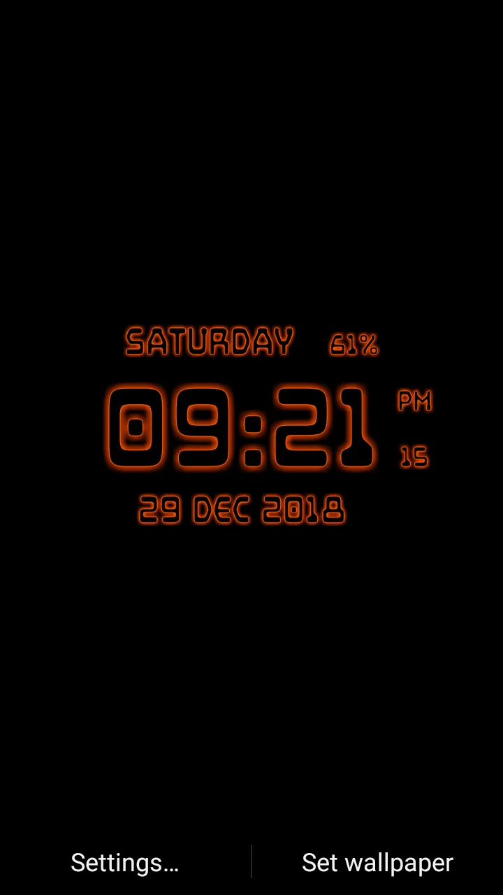 Digital Clock Live Wallpaper | Indus Appstore | Screenshot