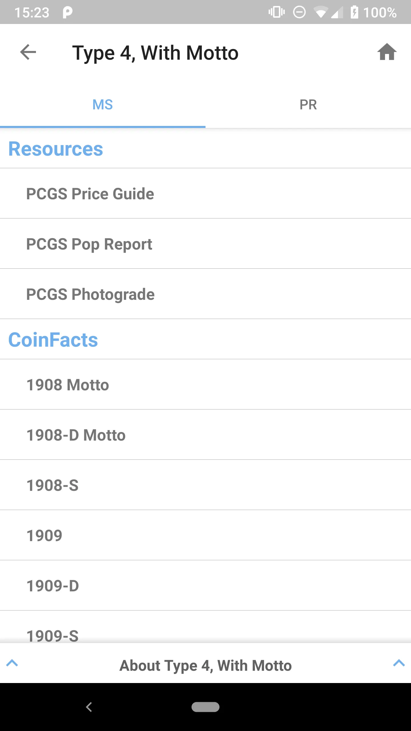 PCGS CoinFacts - U.S. Coin Val | Indus Appstore | Screenshot