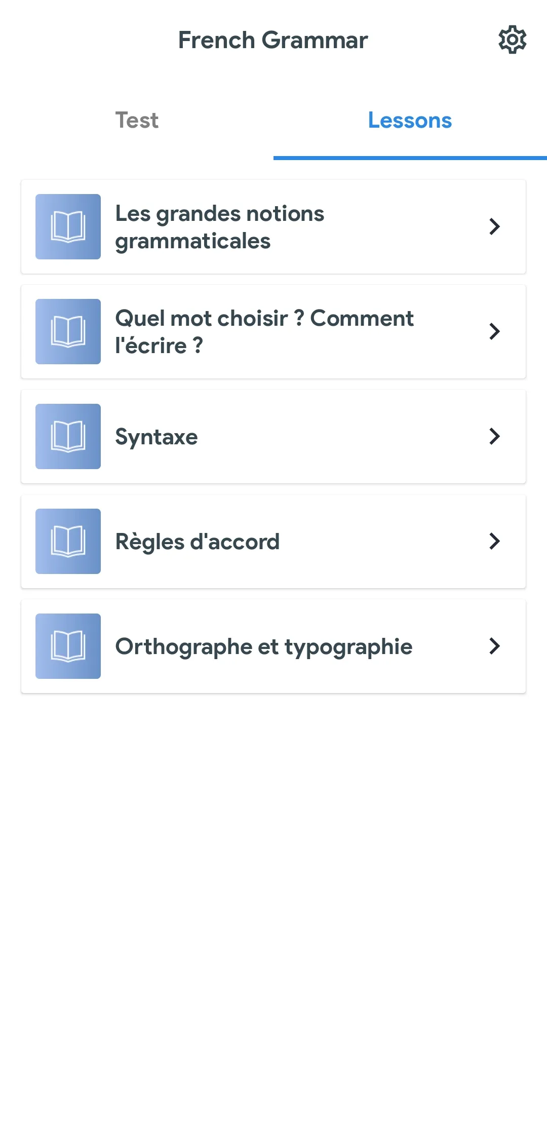 French Grammar: Learn & Test | Indus Appstore | Screenshot