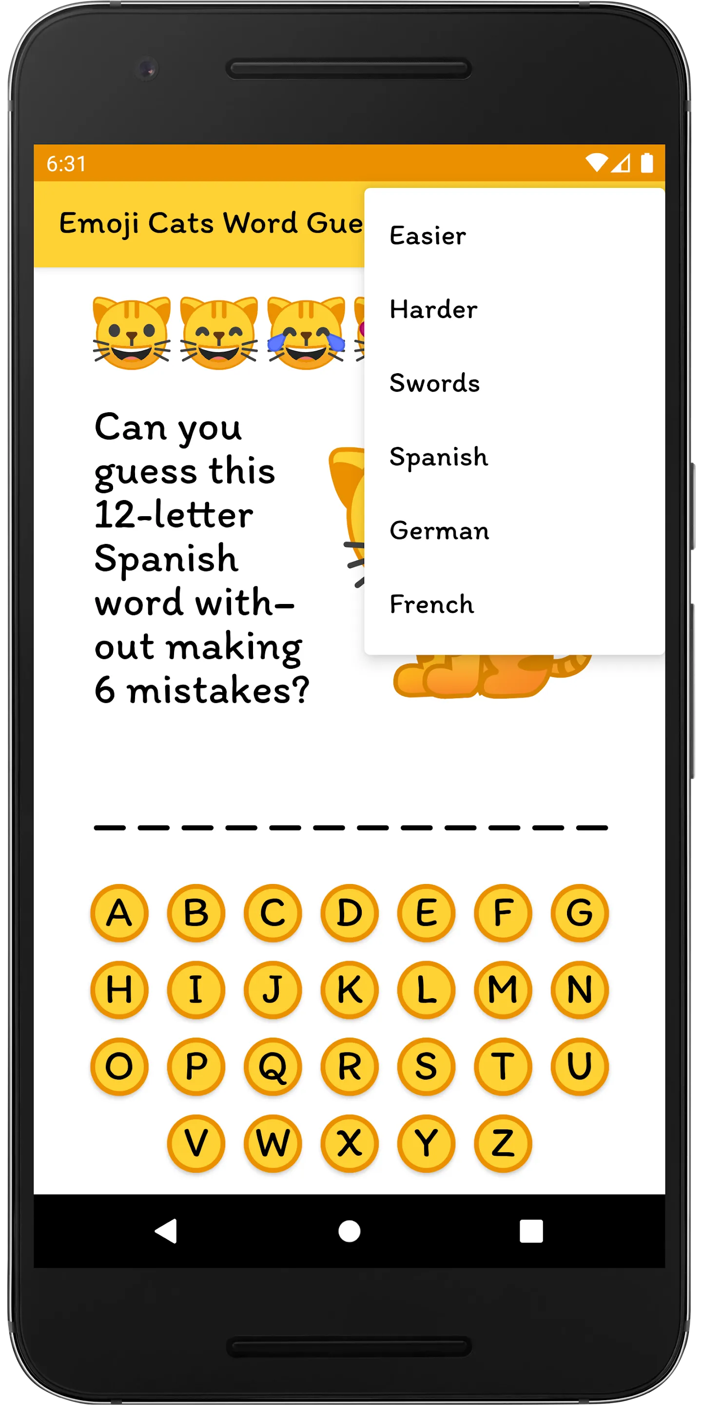 Emoji Cats Word Guess | Indus Appstore | Screenshot