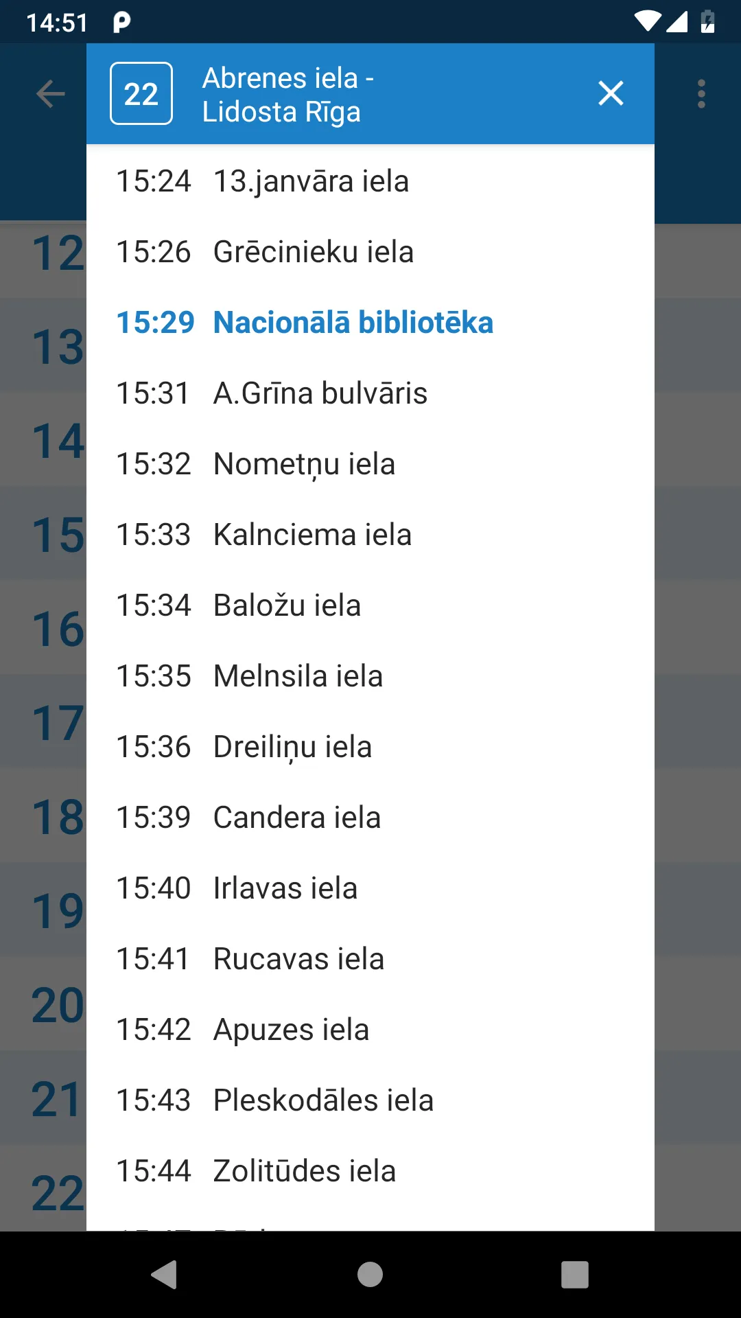 Riga Transport - timetables | Indus Appstore | Screenshot