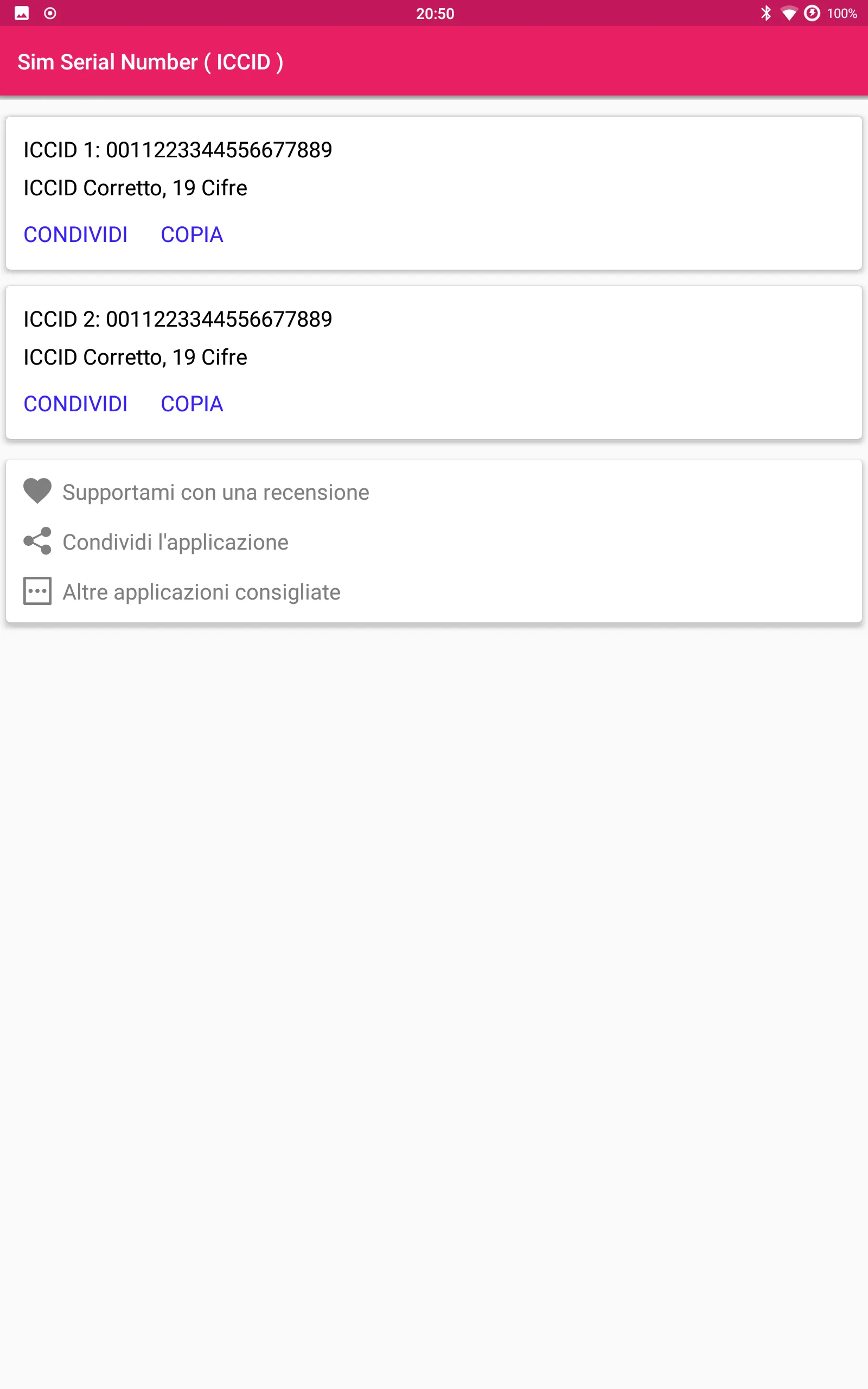 Sim Serial Number ( ICCID) | Indus Appstore | Screenshot