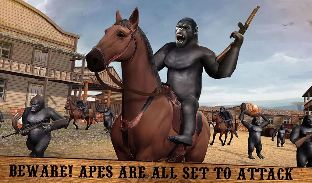 Angry Gorilla Cowboy Survival | Indus Appstore | Screenshot