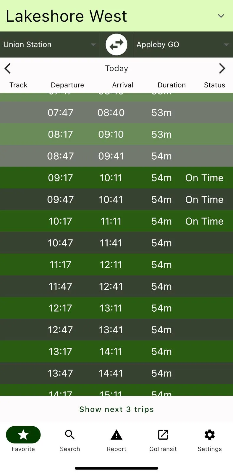 GO Train Schedules and Claims | Indus Appstore | Screenshot