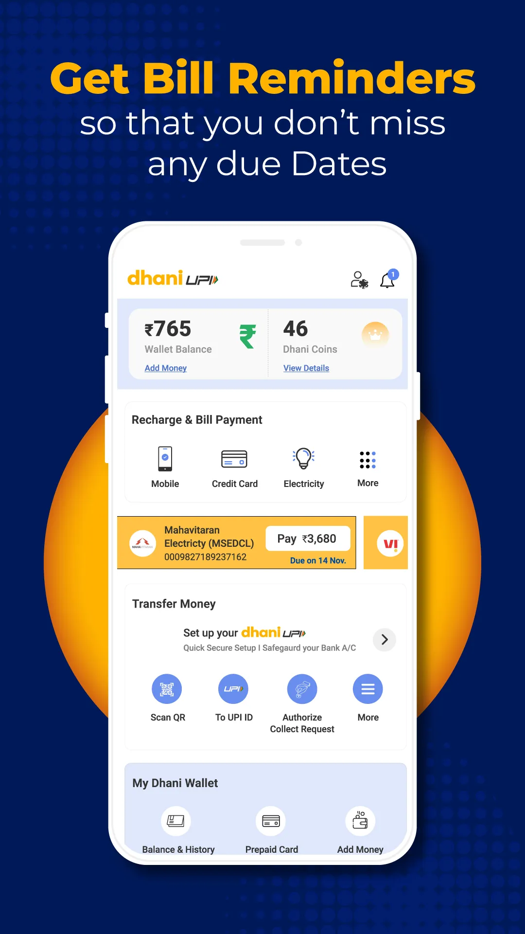 Dhani: UPI, Cards & Bills | Indus Appstore | Screenshot