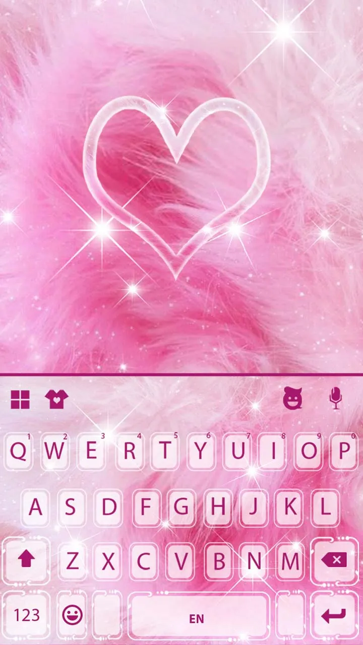 Pink Furry Sparkle Keyboard Ba | Indus Appstore | Screenshot