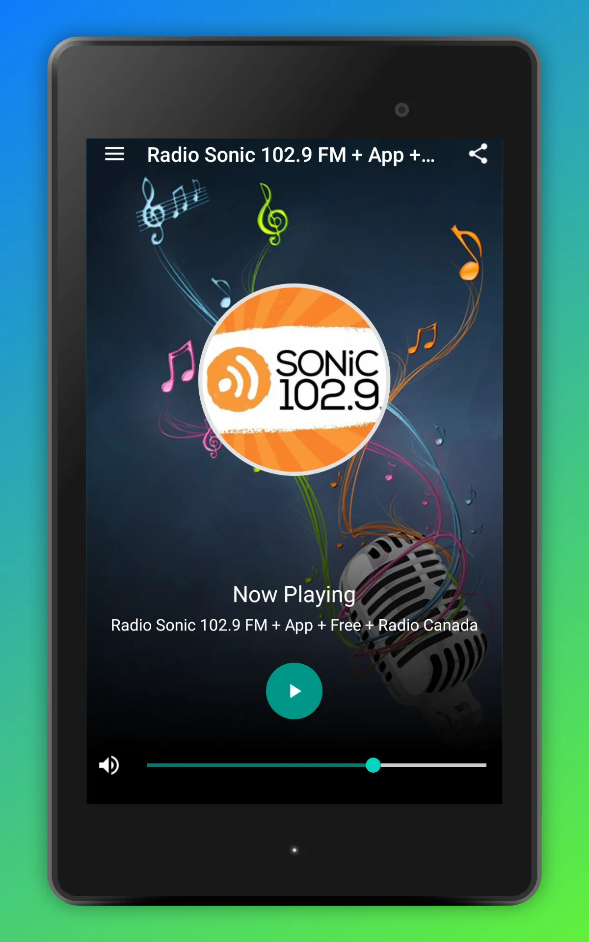 Sonic 102.9 Radio App Canada | Indus Appstore | Screenshot