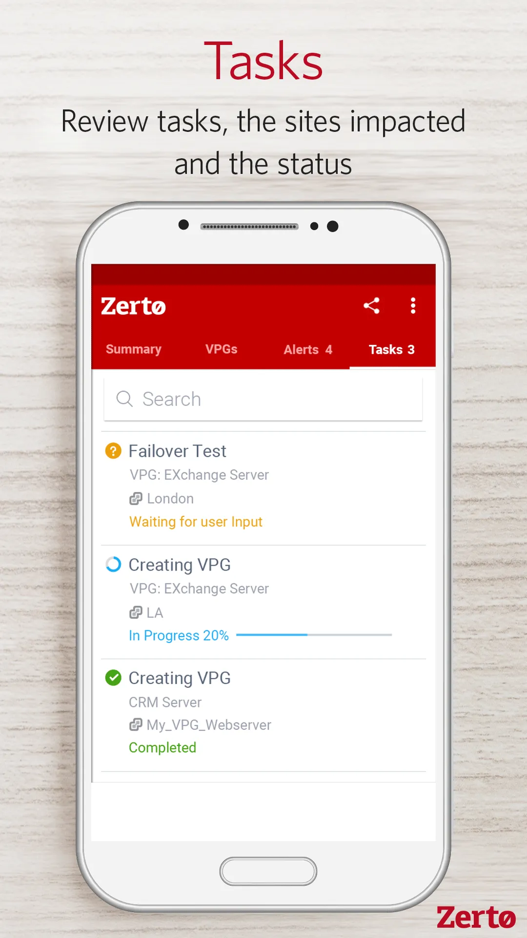 Zerto Mobile | Indus Appstore | Screenshot