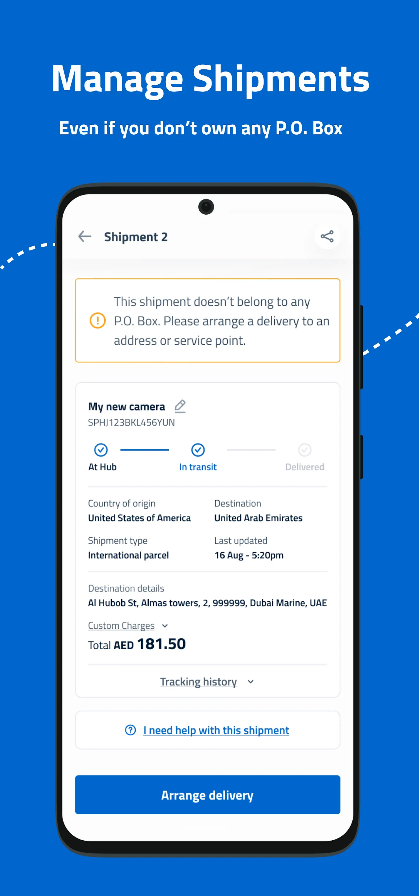 Emirates Post | Indus Appstore | Screenshot