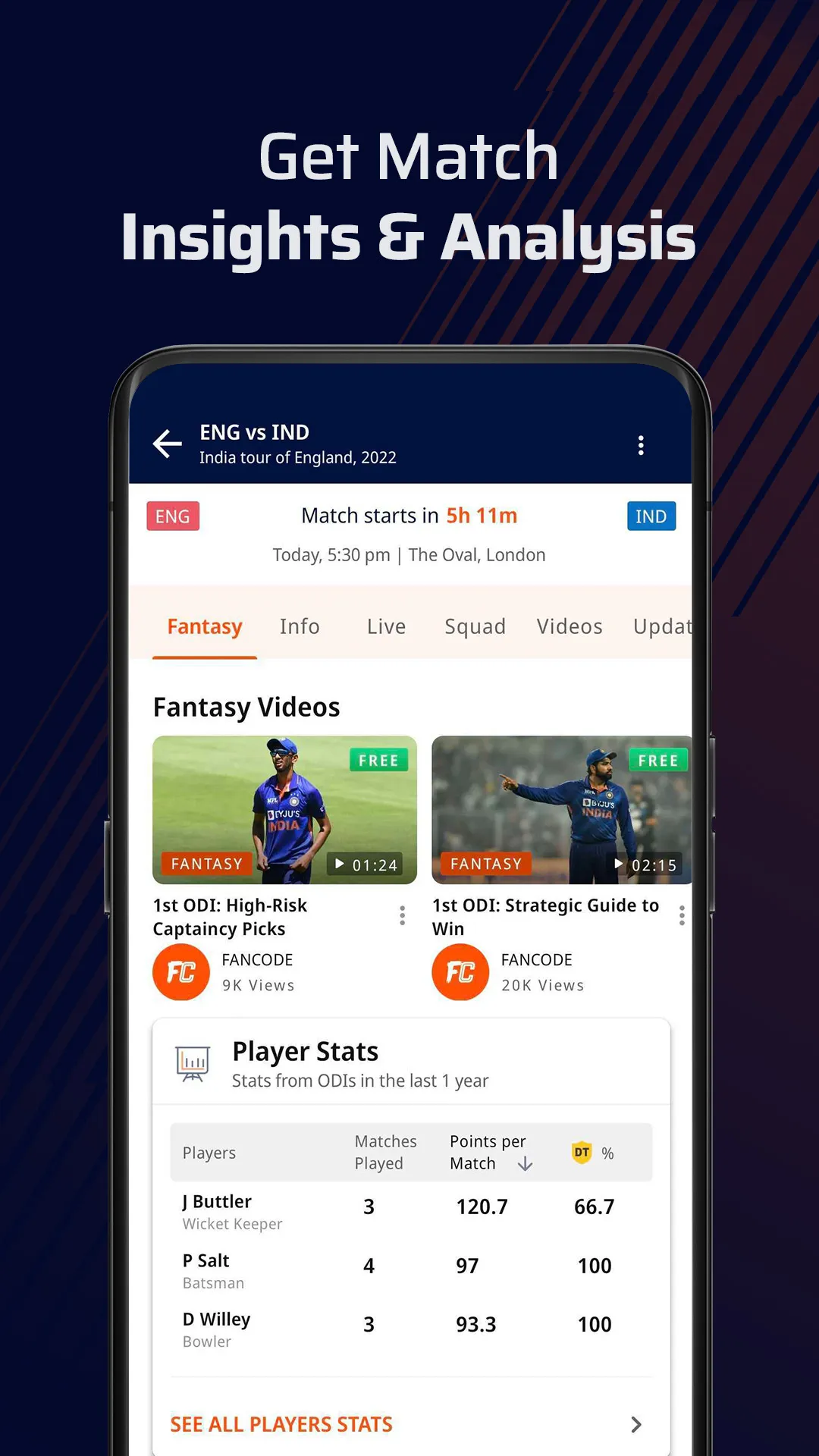 FanCode-Live Cricket, Formula1 | Indus Appstore | Screenshot