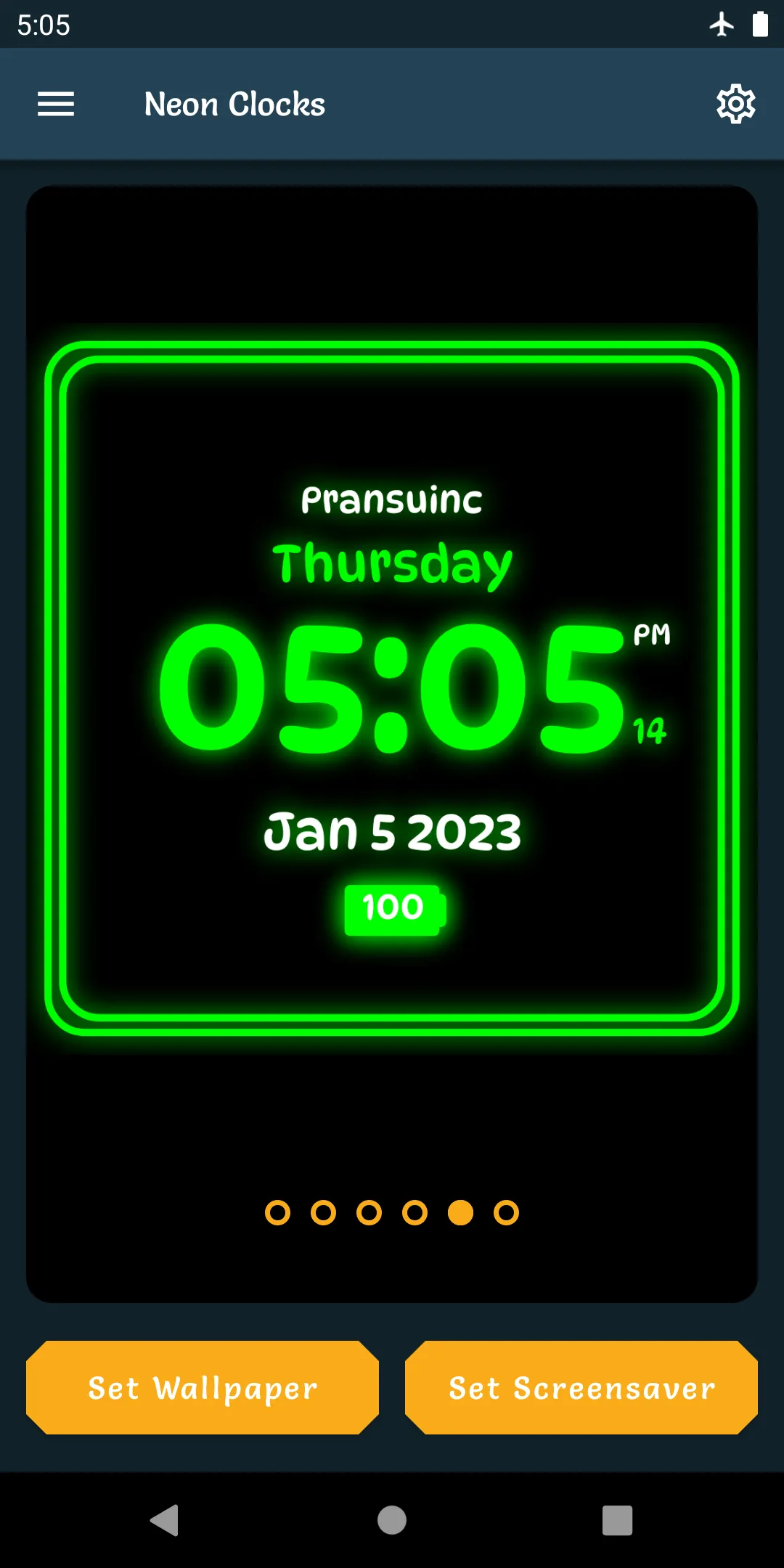 Neon Clock | Indus Appstore | Screenshot