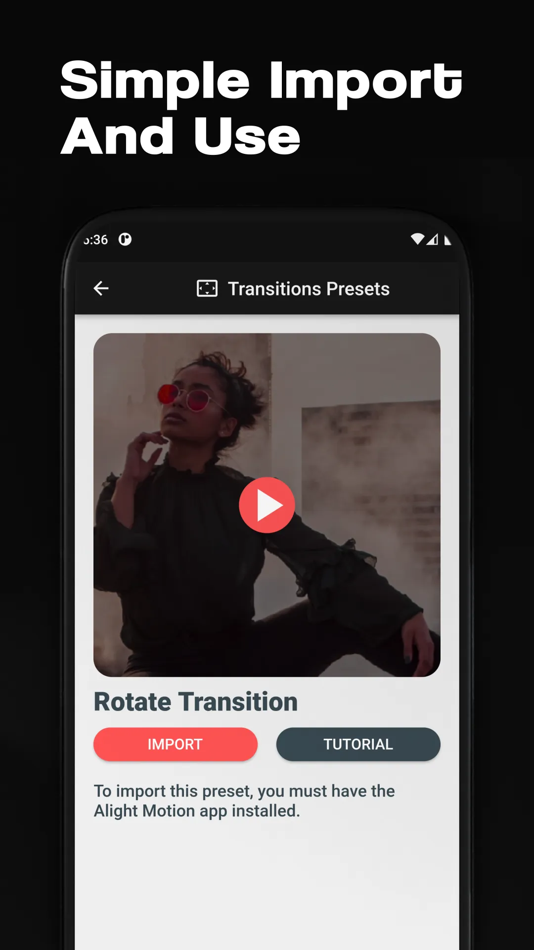 Alight Motion Transitions Pres | Indus Appstore | Screenshot