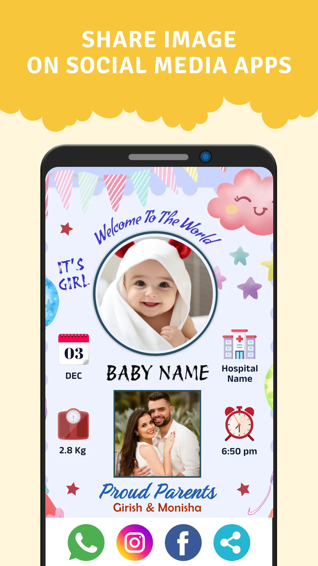 NewBorn Baby Birth Frame | Indus Appstore | Screenshot