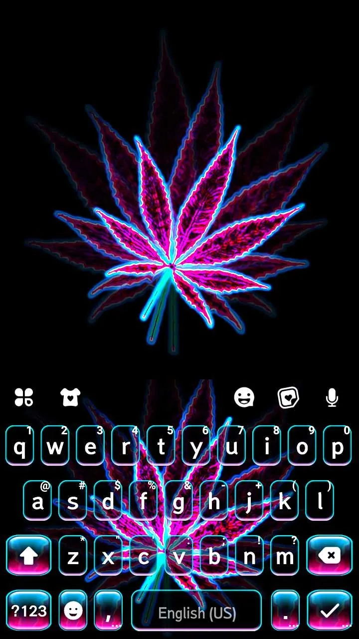 Pink Neon Weed Keyboard Backgr | Indus Appstore | Screenshot