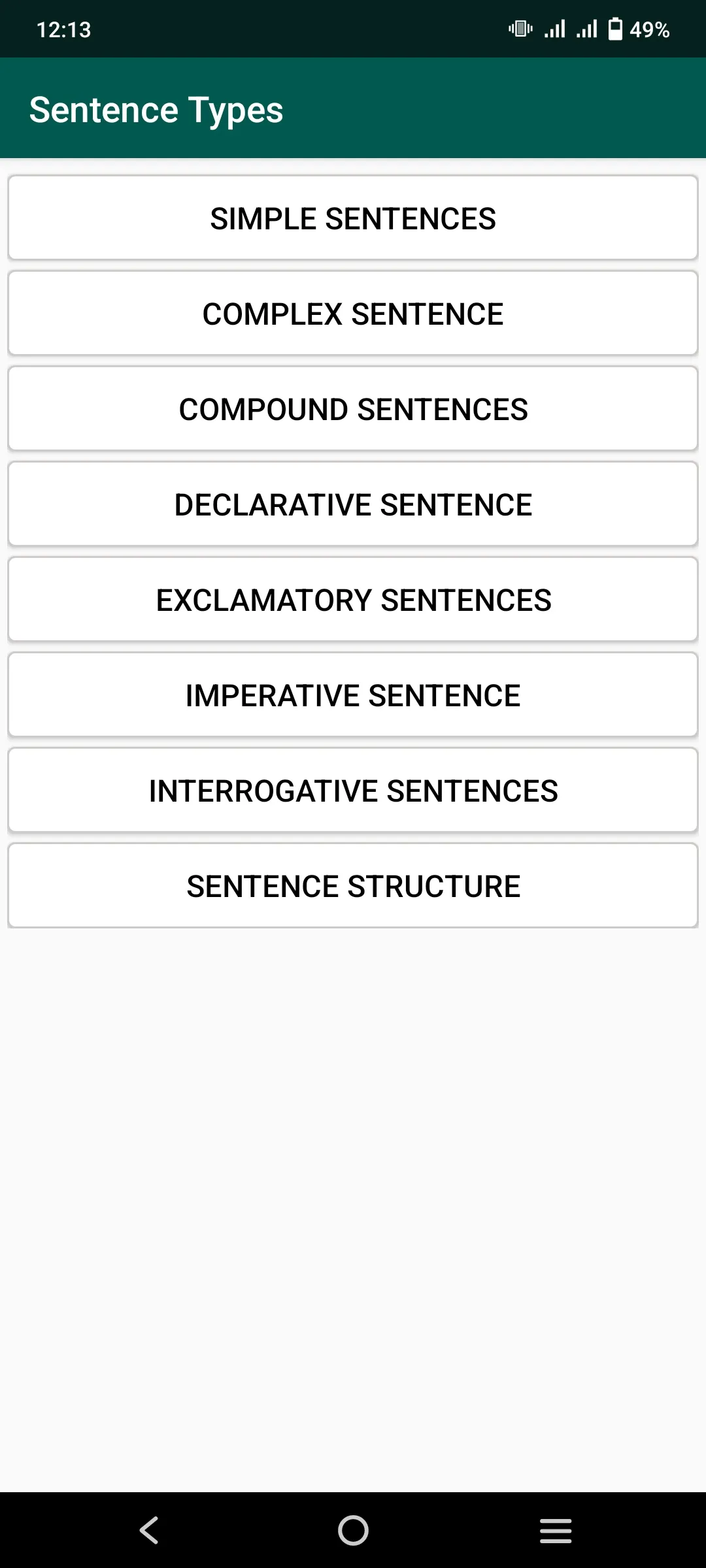 All English Grammar Rules | Indus Appstore | Screenshot