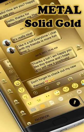 SMS Messages Metal Solid Gold | Indus Appstore | Screenshot