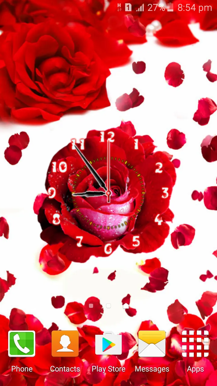 Rose Flower Clock | Indus Appstore | Screenshot