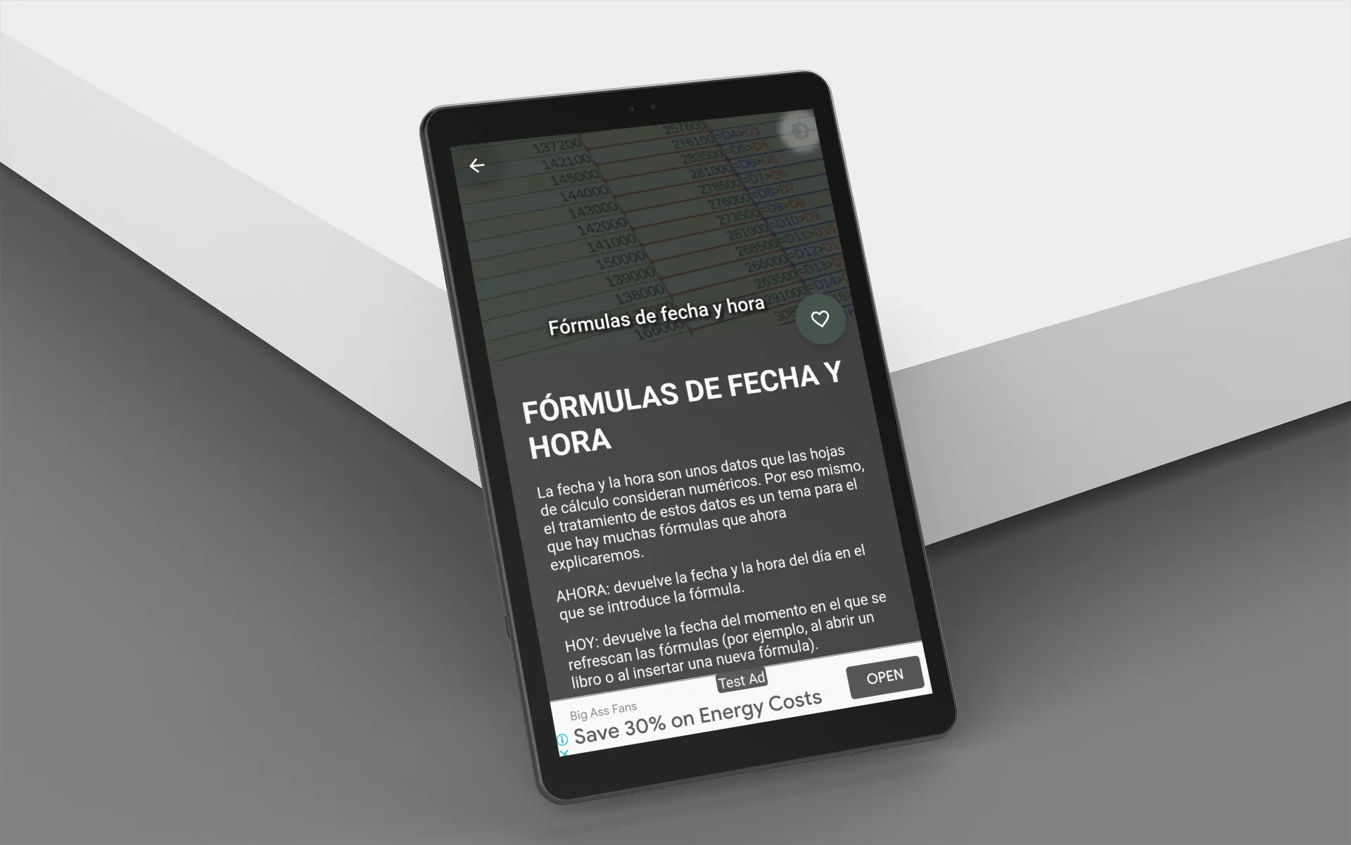 Formulas Hoja de calculo | Indus Appstore | Screenshot