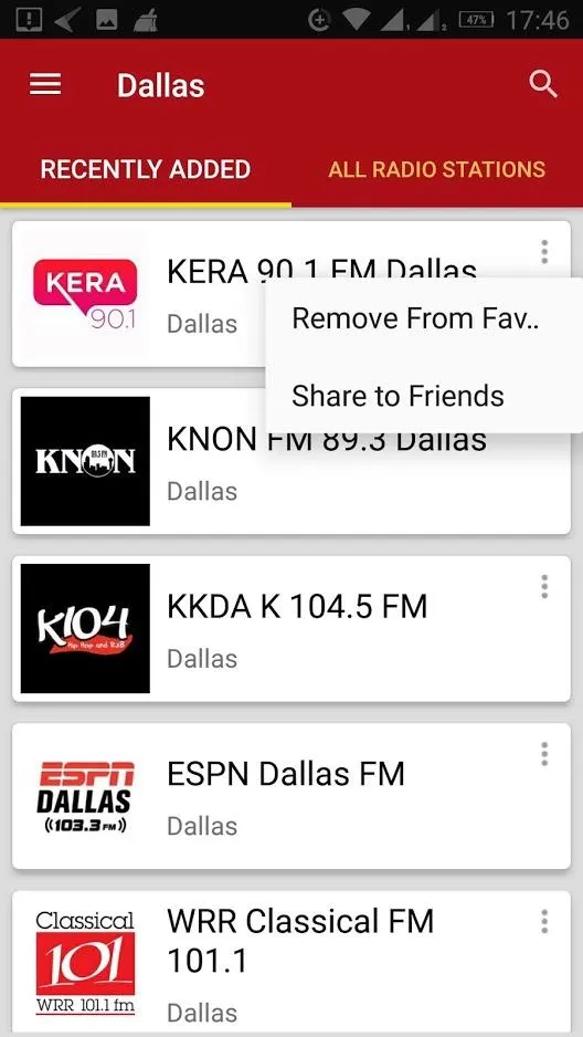 Dallas Radio Stations | Indus Appstore | Screenshot