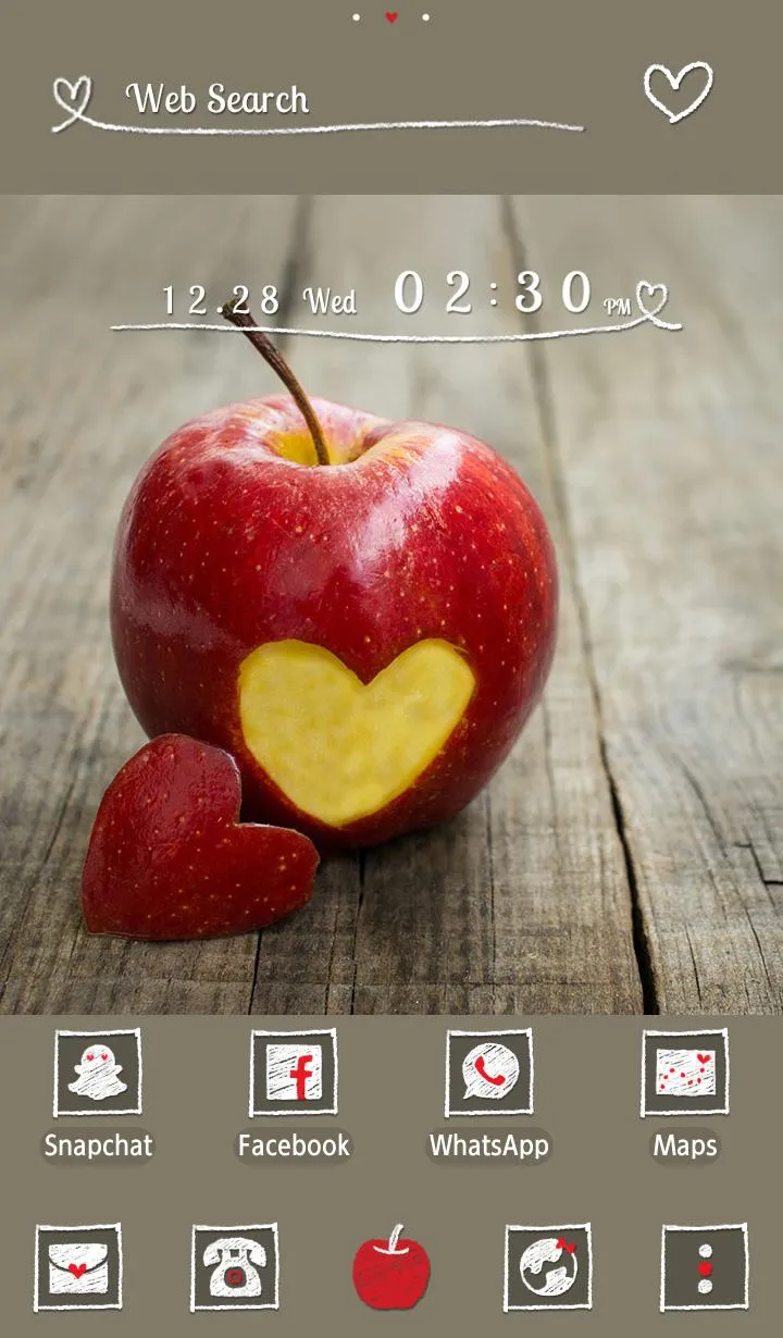 Heart Apple Theme +HOME | Indus Appstore | Screenshot