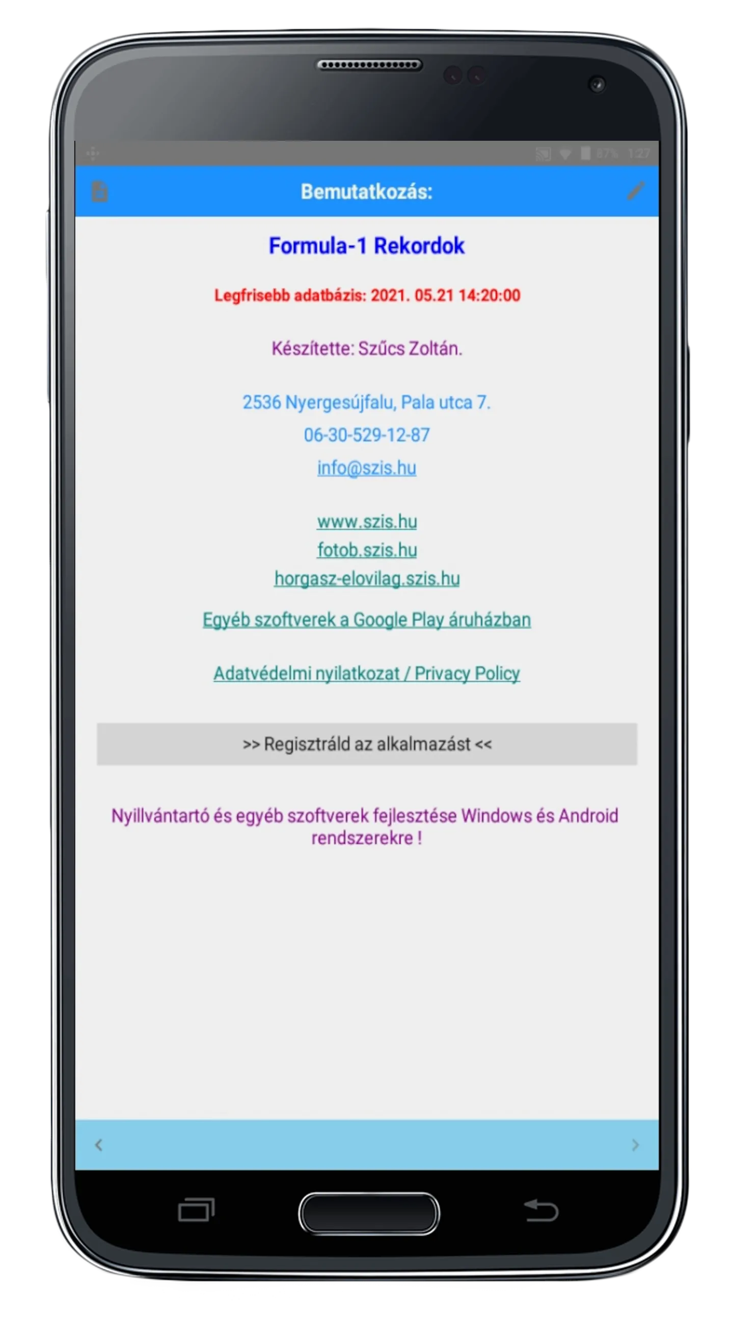 Formula-1 Rekordok | Indus Appstore | Screenshot