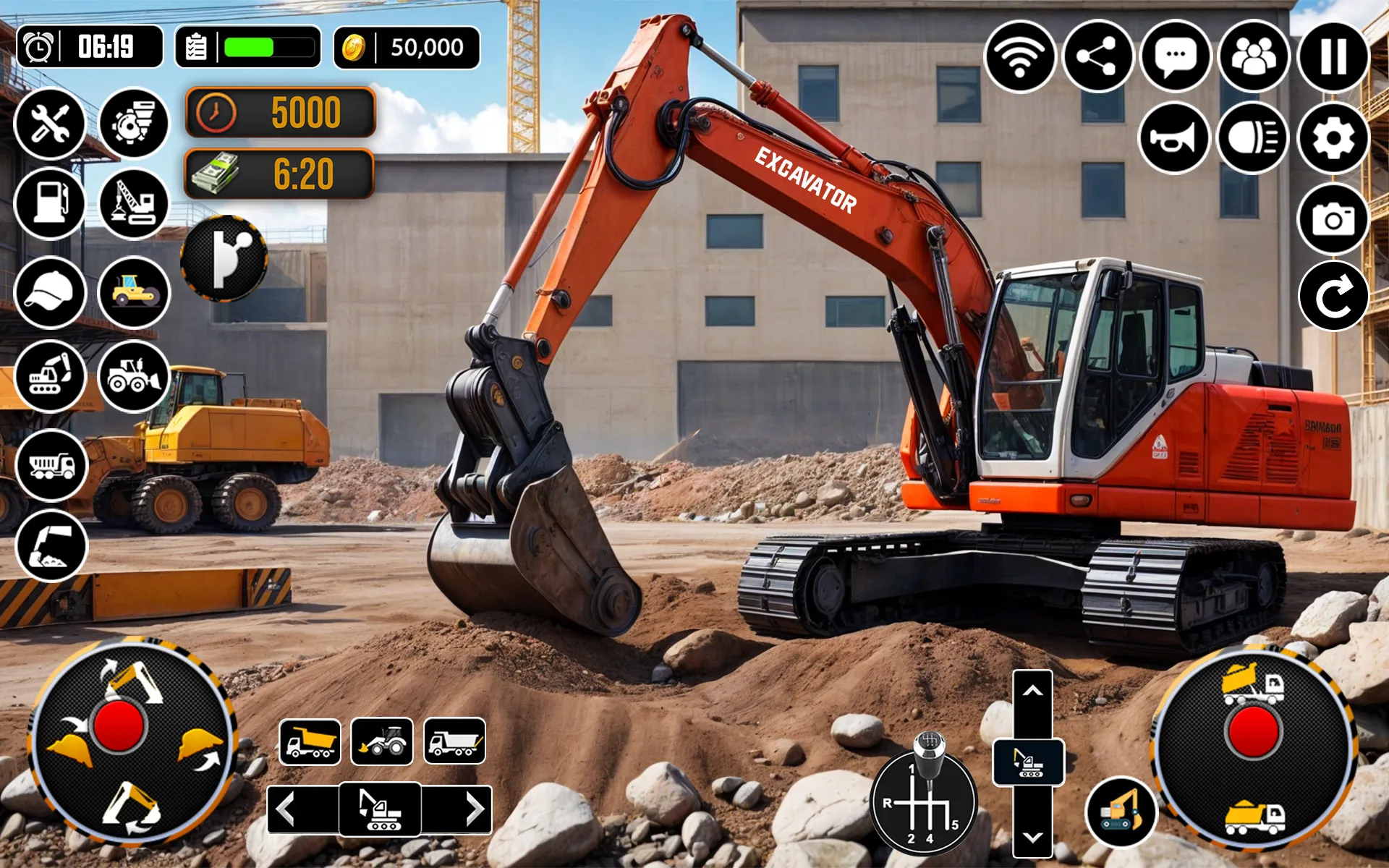 City Heavy Excavator Crane 3D | Indus Appstore | Screenshot