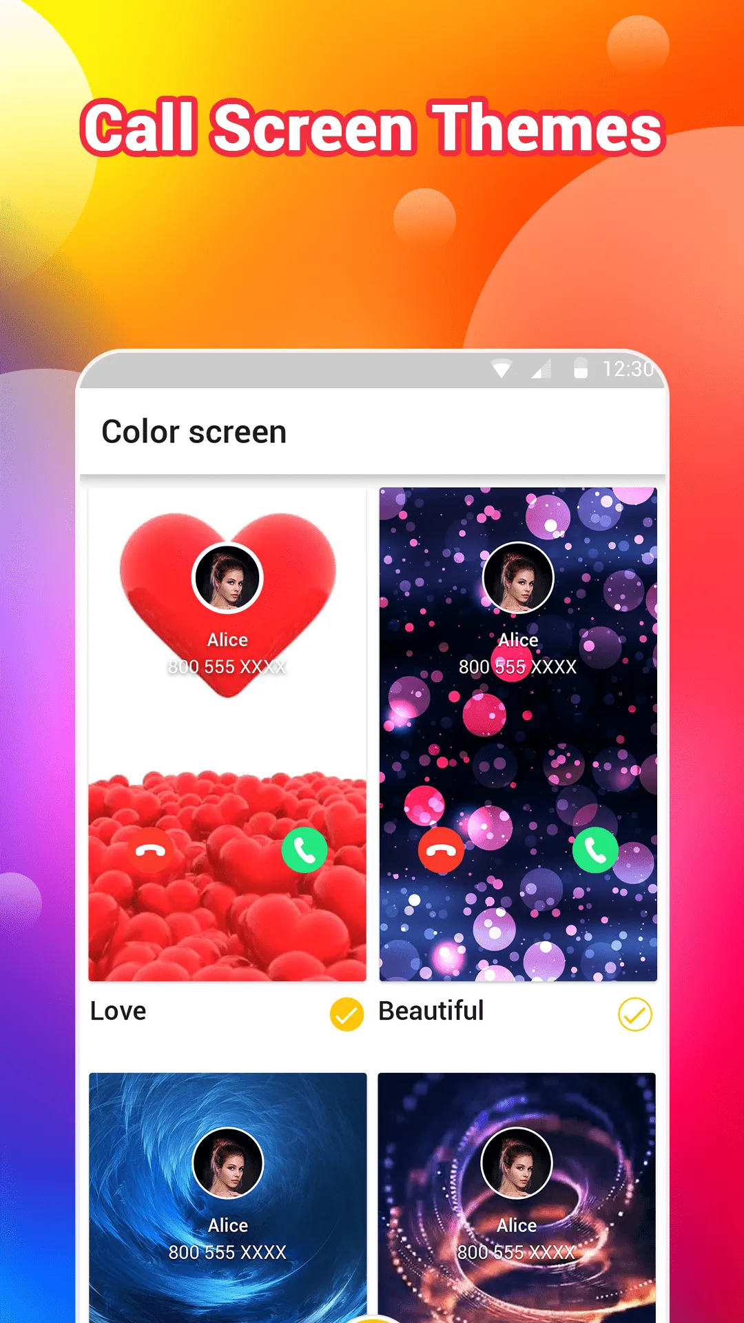 Color Call Screen - Call flash | Indus Appstore | Screenshot