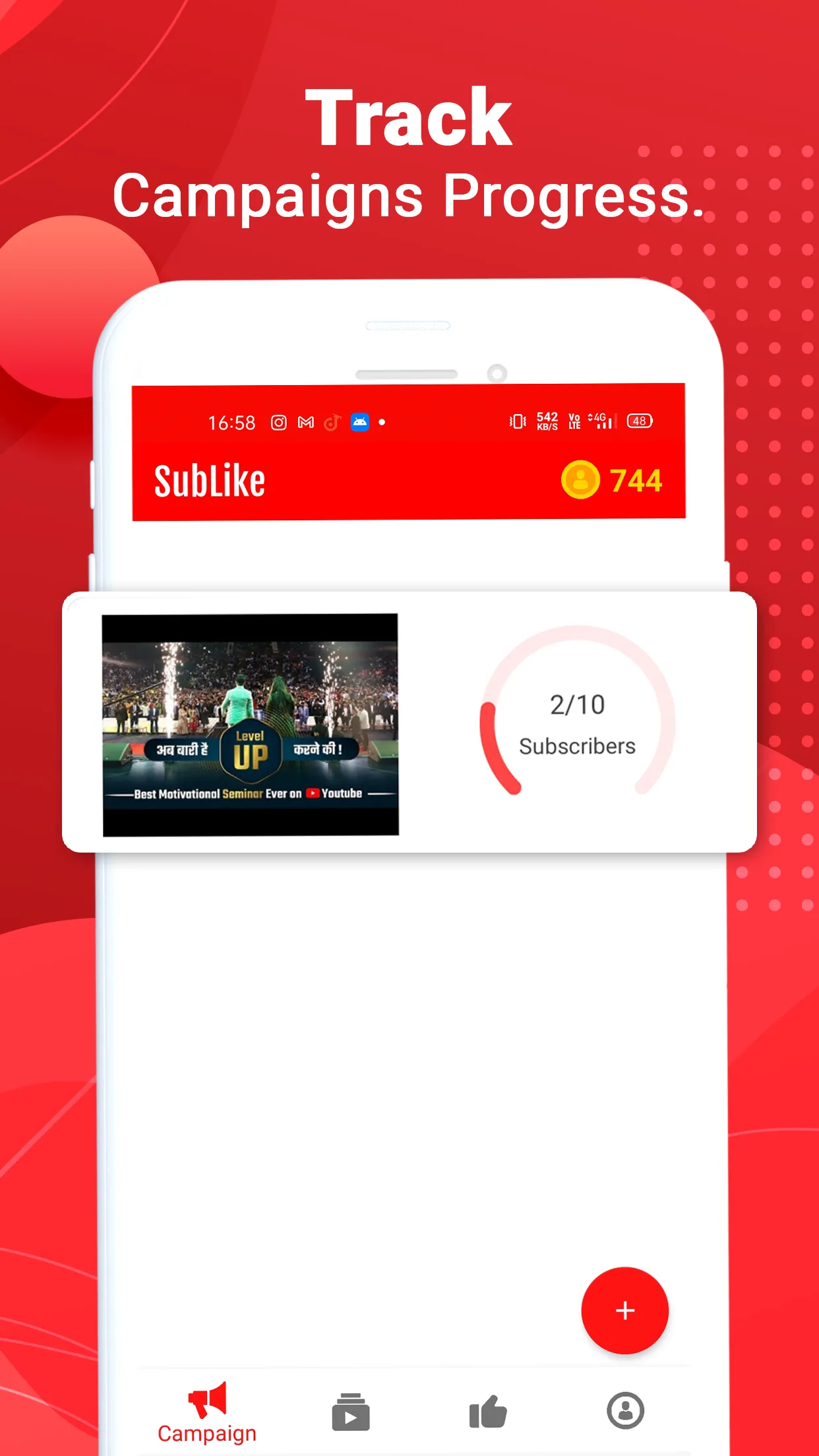 SubLike - Subs, Likes & Views | Indus Appstore | Screenshot