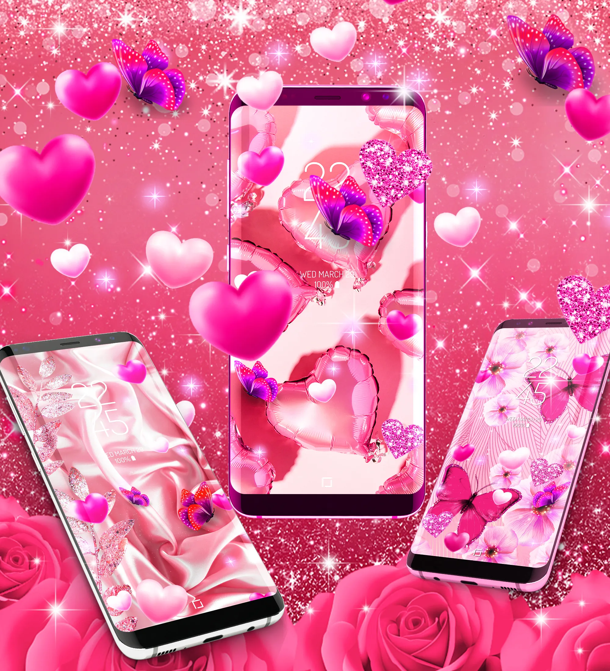 Lovely pink live wallpaper | Indus Appstore | Screenshot