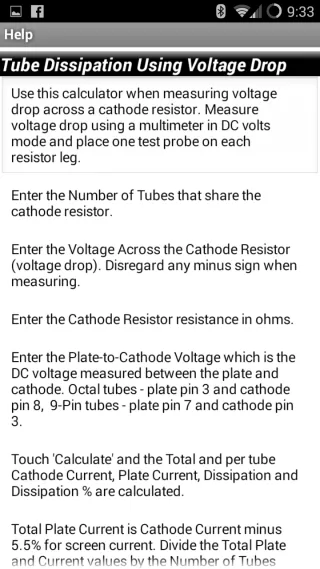 Tube Bias Calculator | Indus Appstore | Screenshot