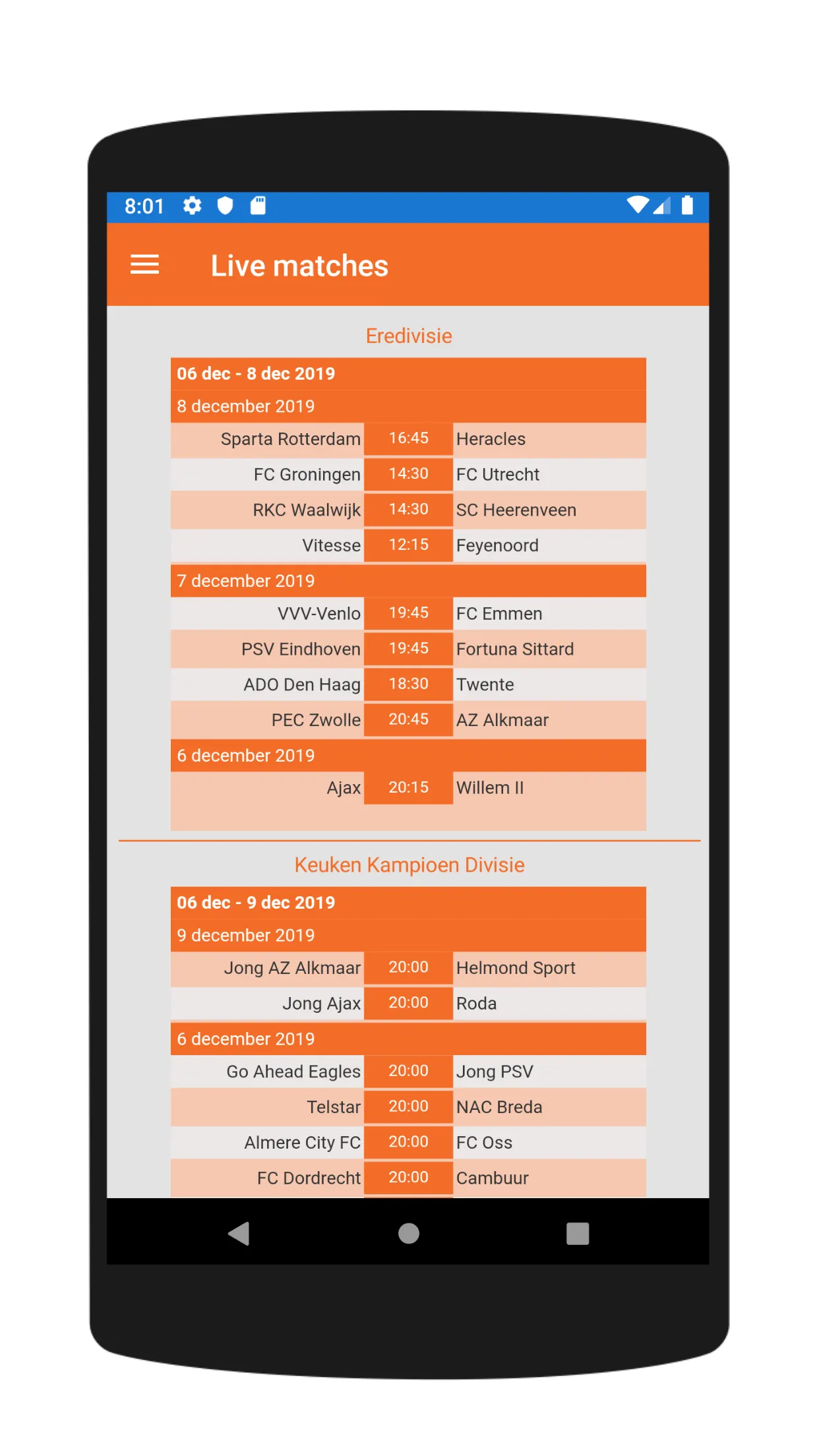 Netherlands Soccer live | Indus Appstore | Screenshot