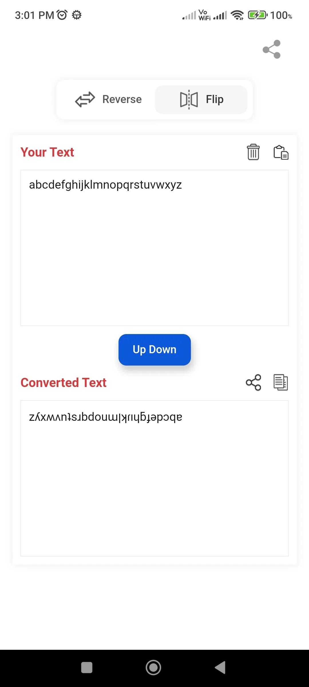 Magic Flip Reverse Text Maker | Indus Appstore | Screenshot