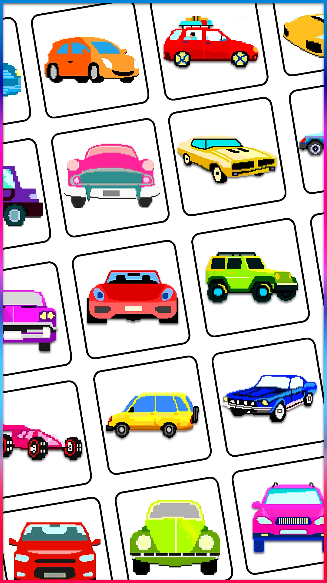 Cars Pixel Art Color by Number | Indus Appstore | Screenshot