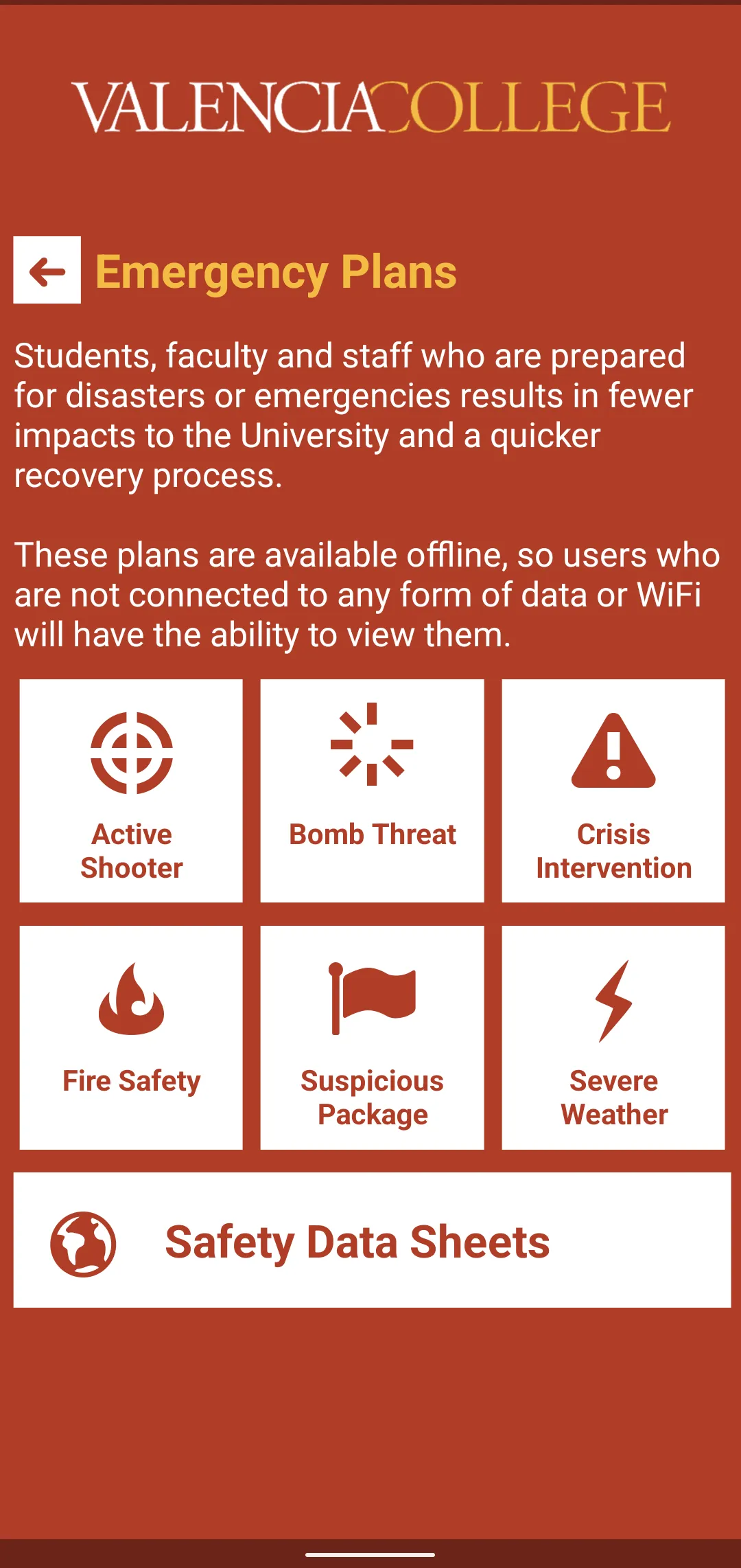 Valencia College Safety | Indus Appstore | Screenshot