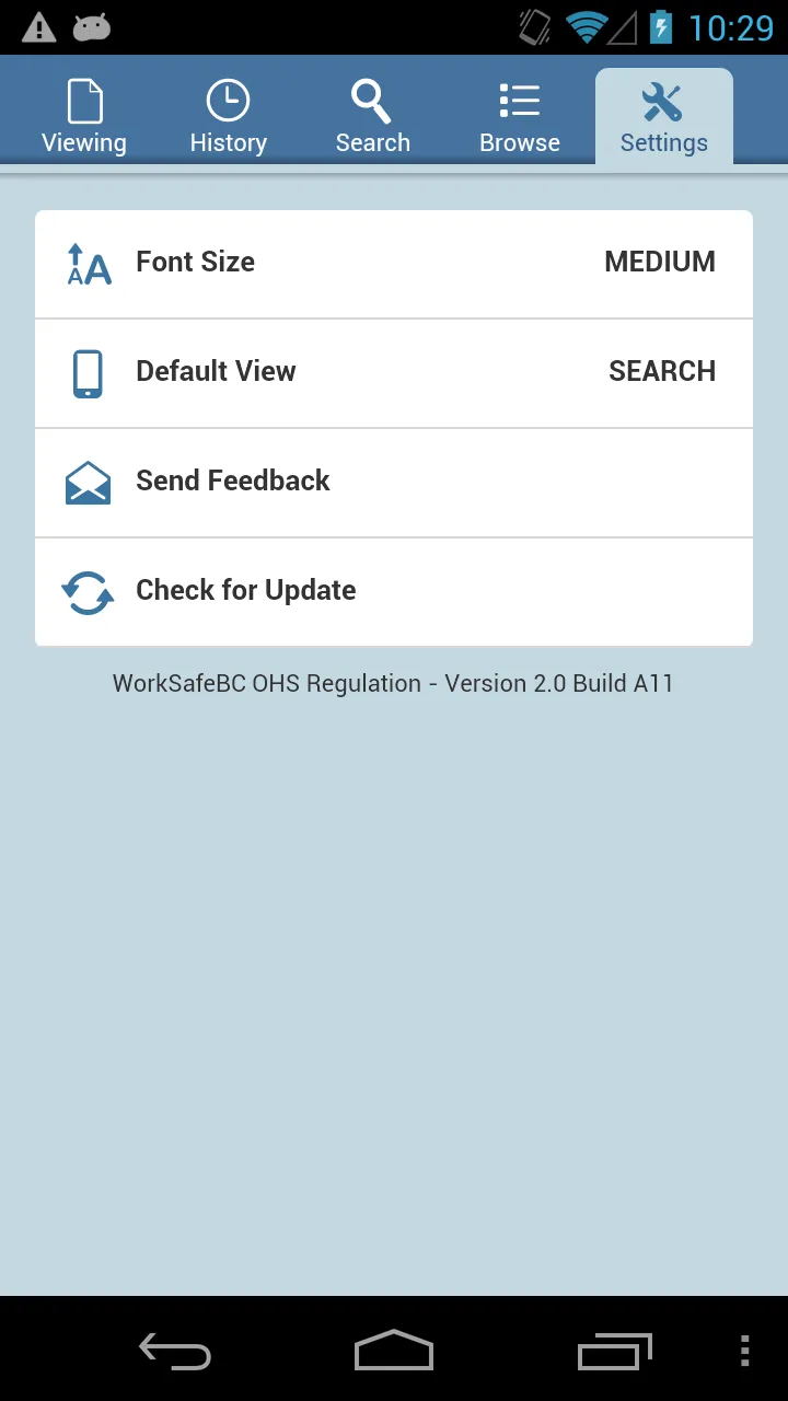 BC OHS Regulation | Indus Appstore | Screenshot