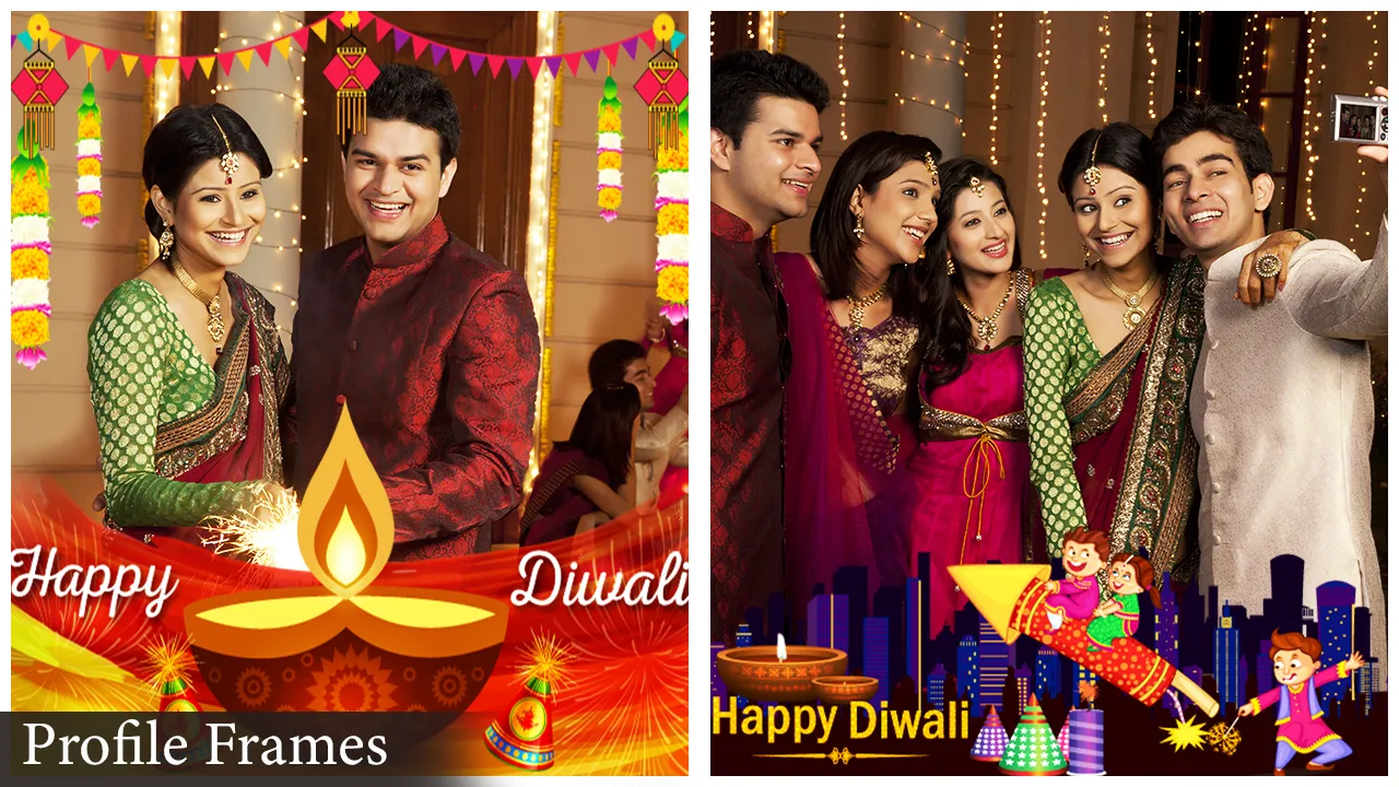 Happy Diwali Photo Frame 2024 | Indus Appstore | Screenshot