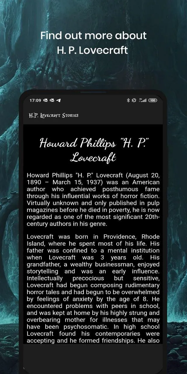 H.P. Lovecraft Stories | Indus Appstore | Screenshot