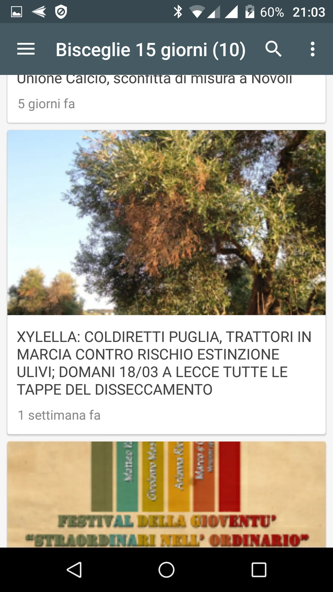 Bisceglie notizie locali | Indus Appstore | Screenshot