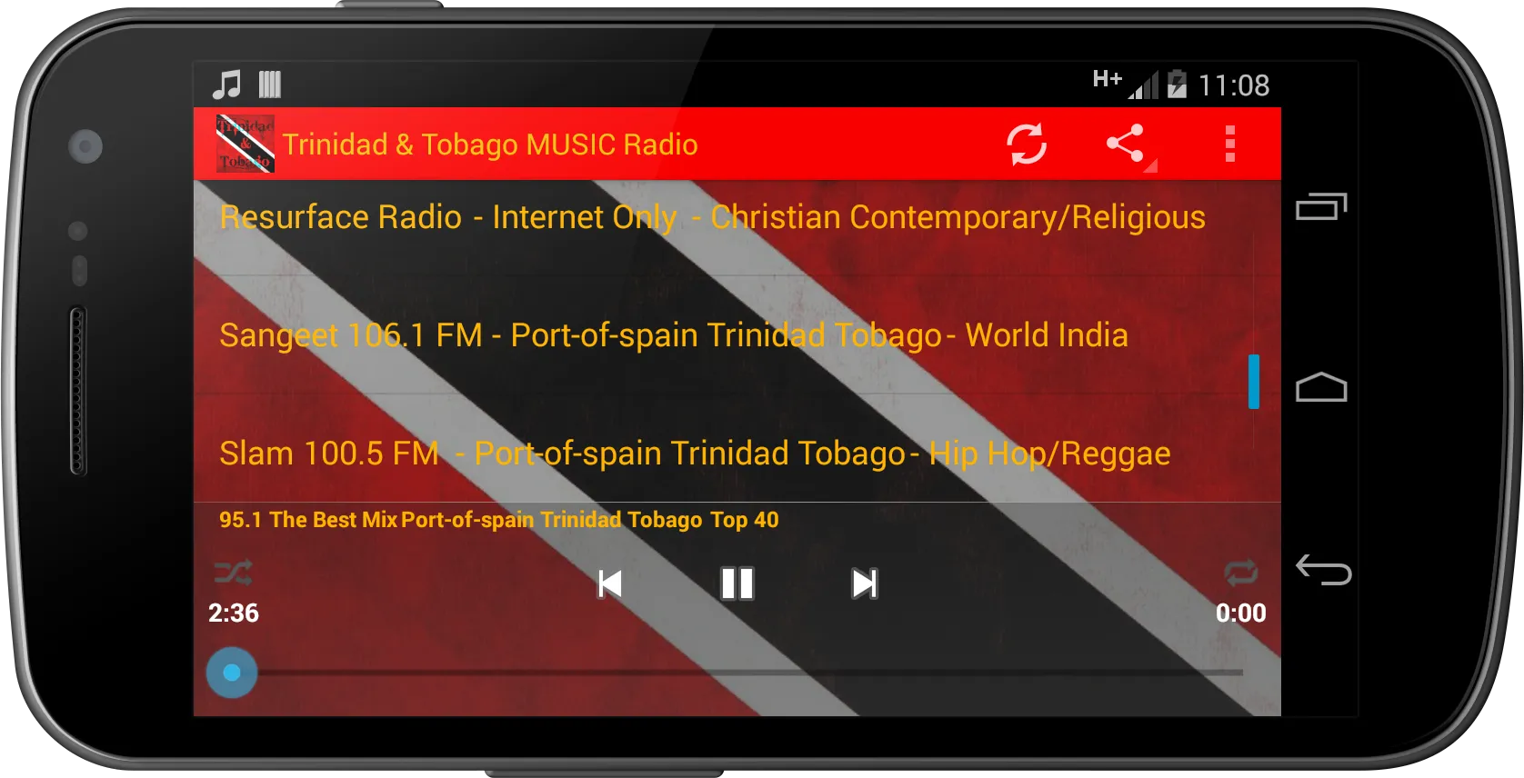 Trinidad & Tobago MUSIC Radio | Indus Appstore | Screenshot