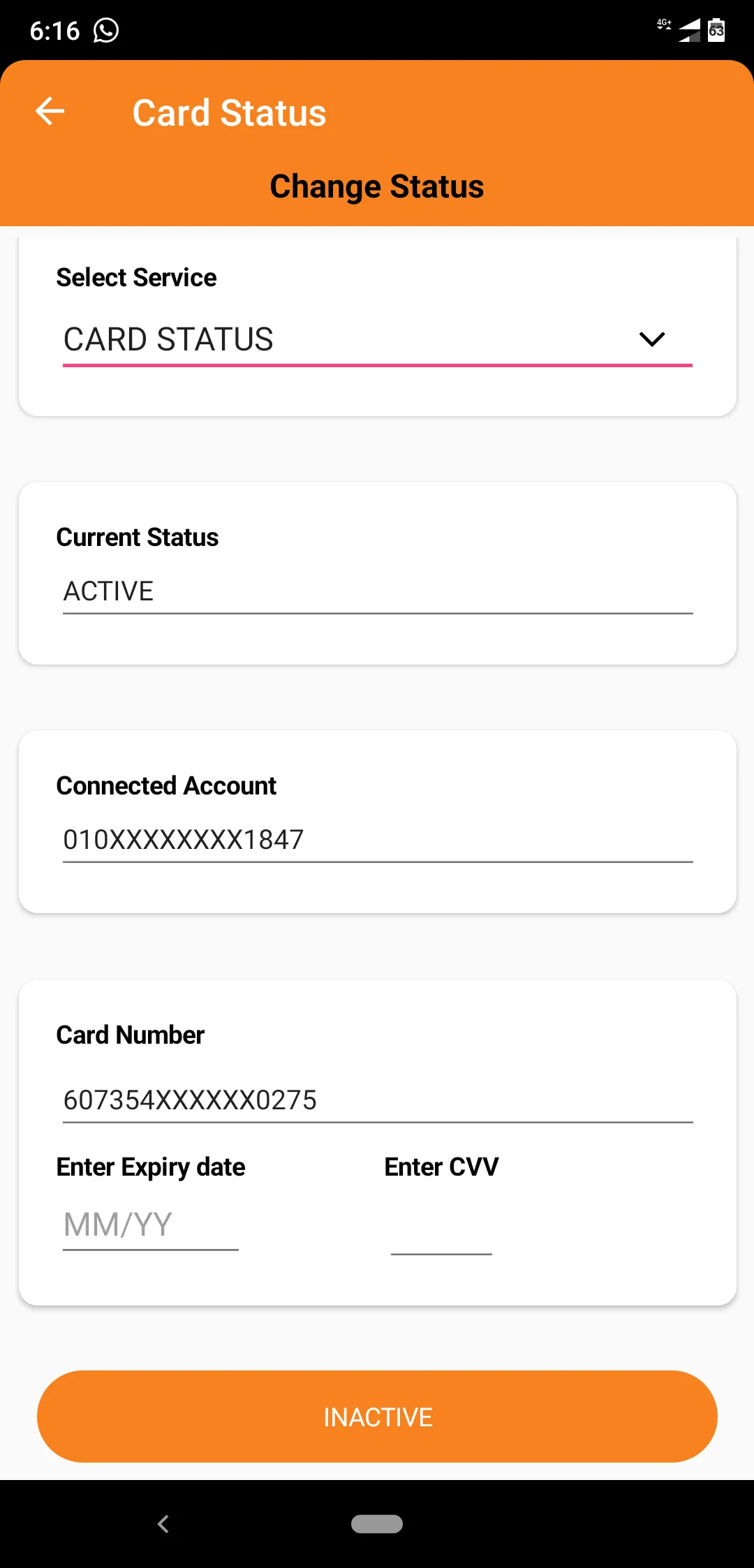 RNSB Card Control | Indus Appstore | Screenshot