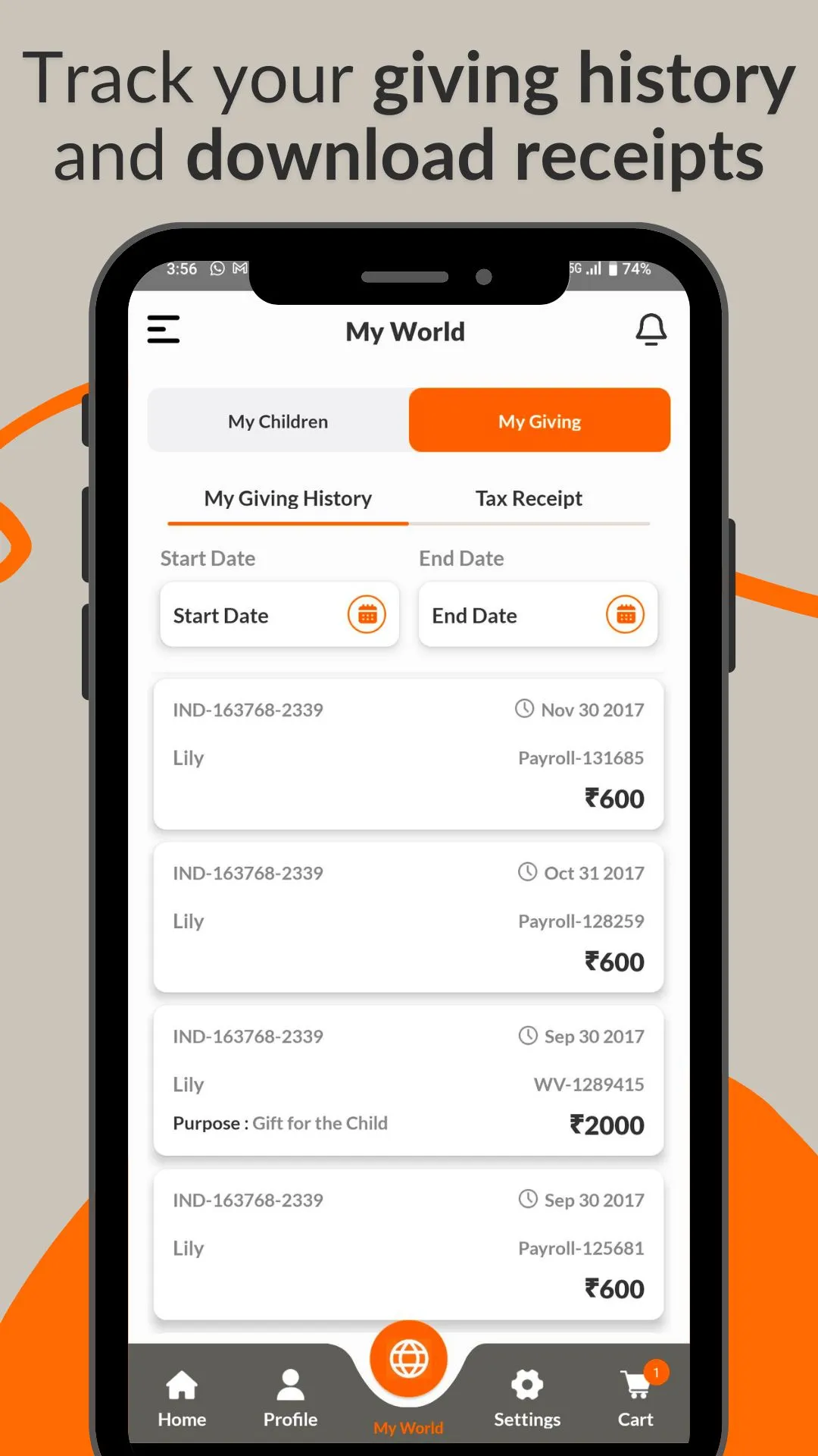 World Vision India | Indus Appstore | Screenshot