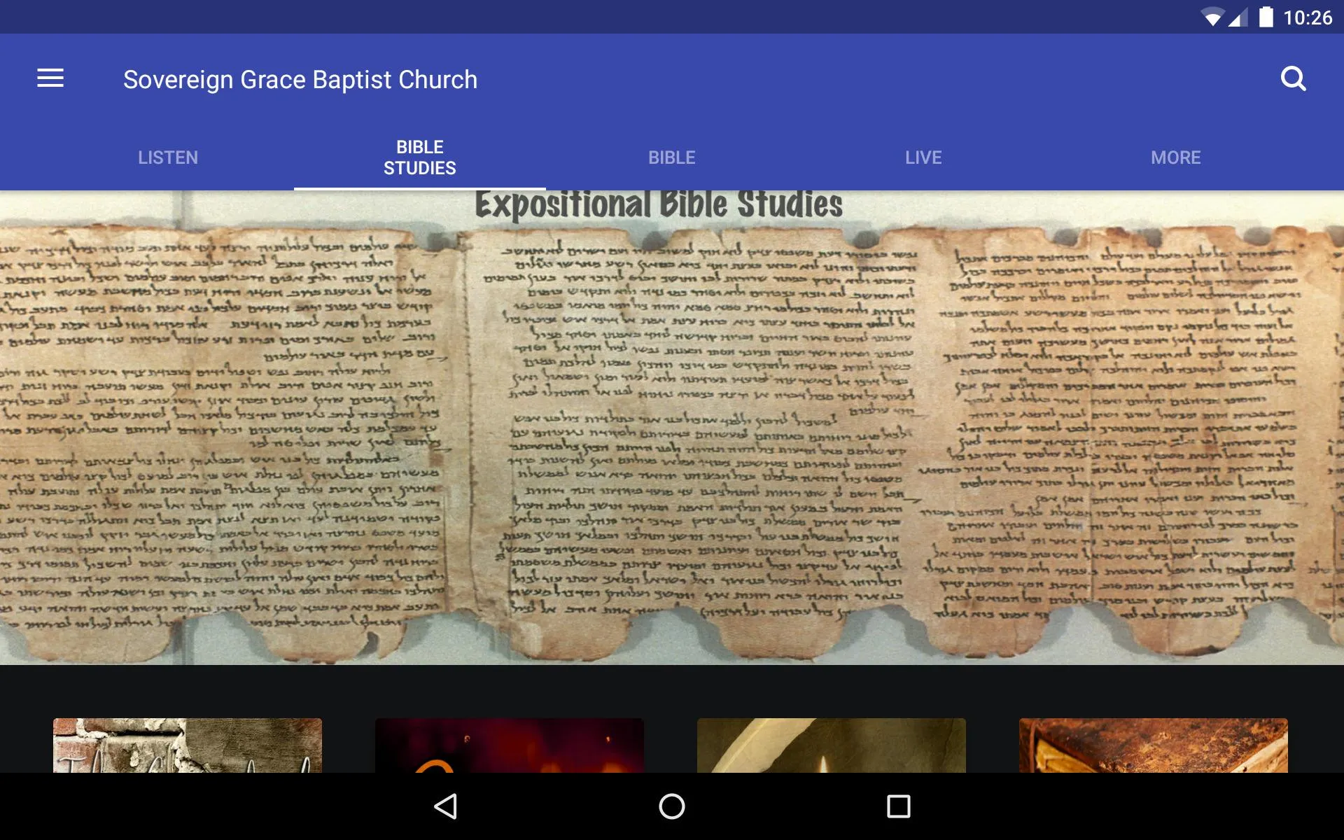 Sovereign Grace Baptist Church | Indus Appstore | Screenshot