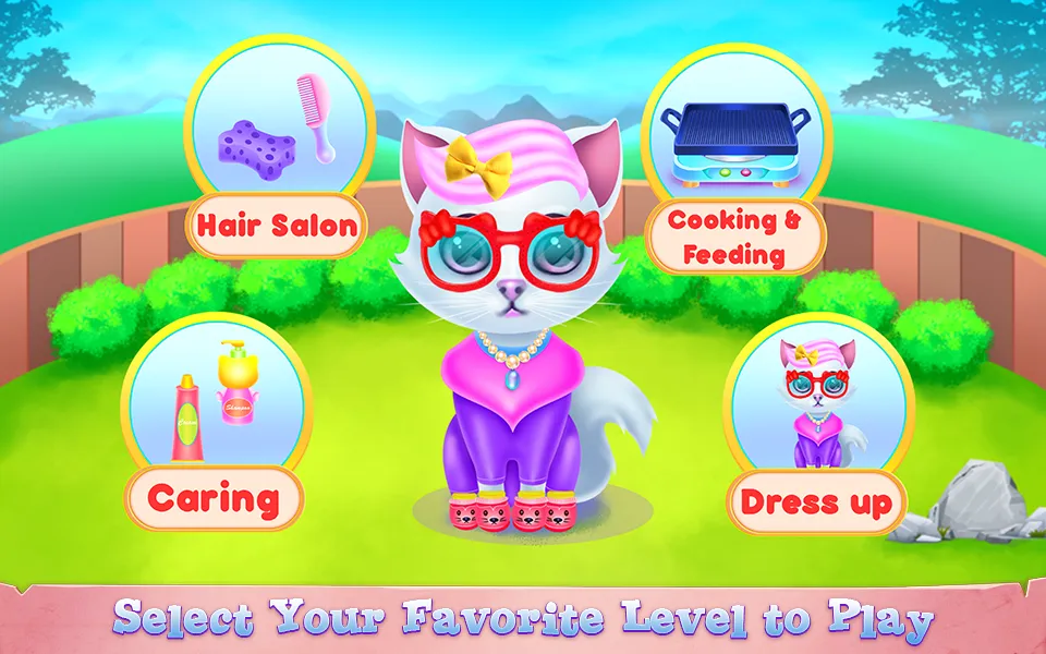 Cute Kitty Caring and Dressup | Indus Appstore | Screenshot