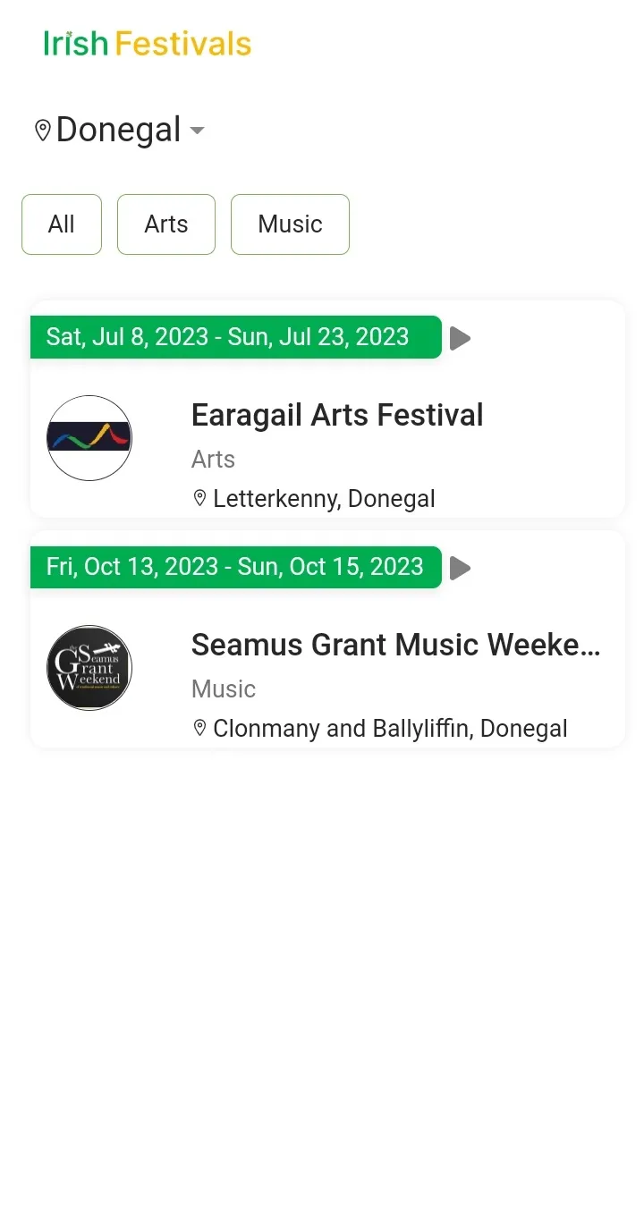 Irish Festivals | Indus Appstore | Screenshot