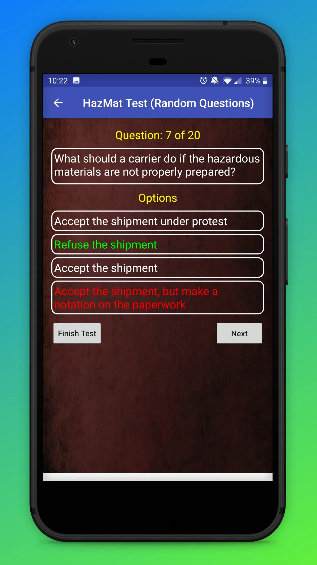 HazMat Test | Indus Appstore | Screenshot